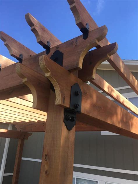 decorative corner brackets for pergola.